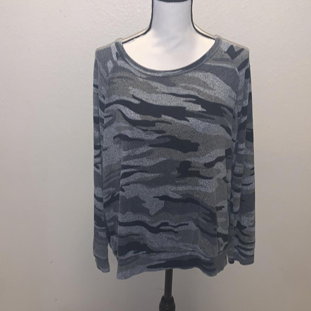 Buffalo David Bitton grey camo stretchy long sleeve... - Depop