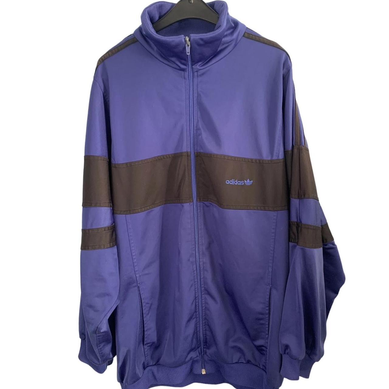 vintage 90’s adidas windbreaker purple/ blue and... Depop