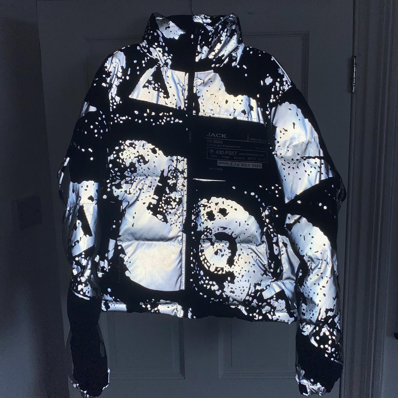 Travis Scott Cactus Jack reflective puffer jacket. | Depop Travis Scott Cactus Jack reflective puffer jacket. | Depop