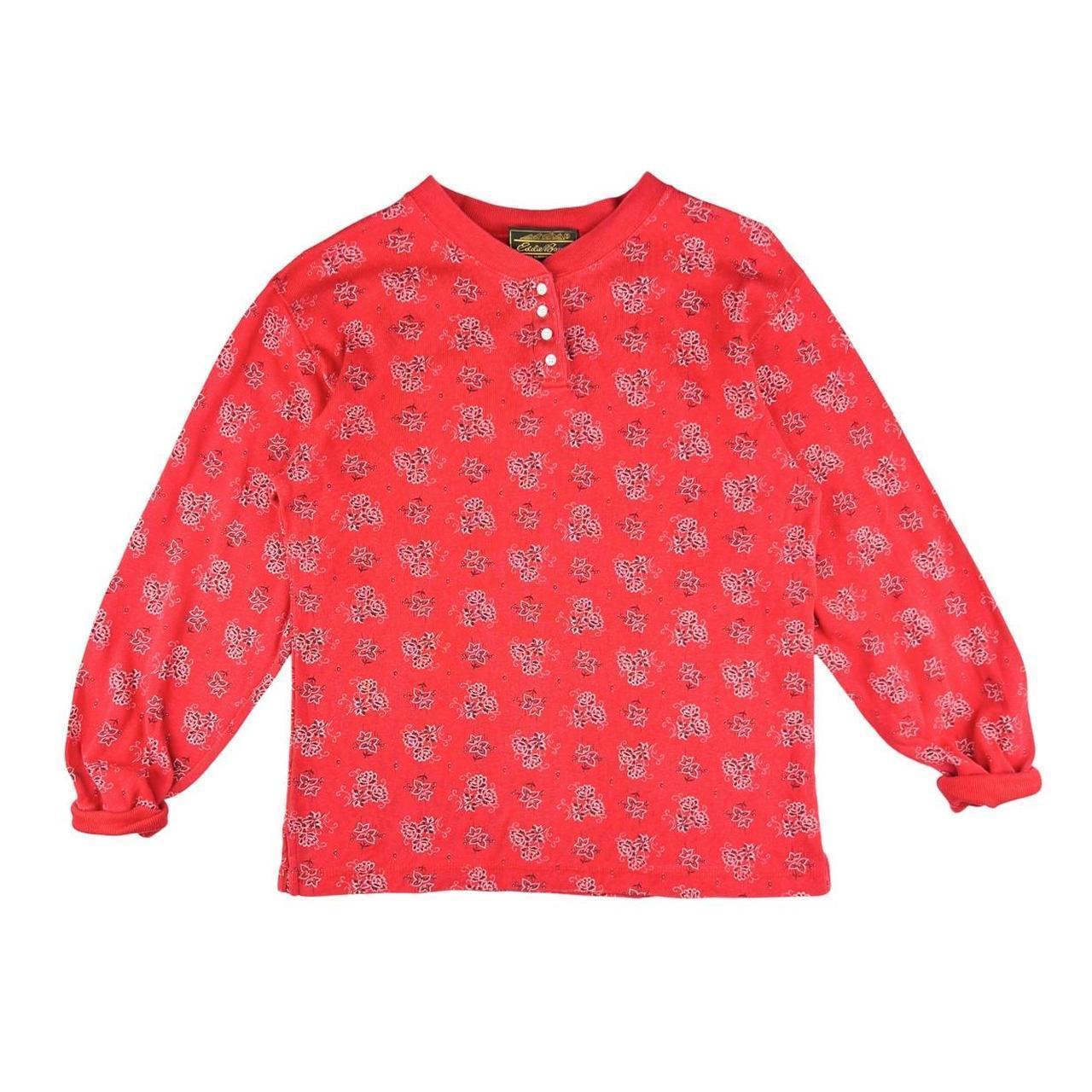 Eddie Bauer Women's Red Sweatshirt Depop