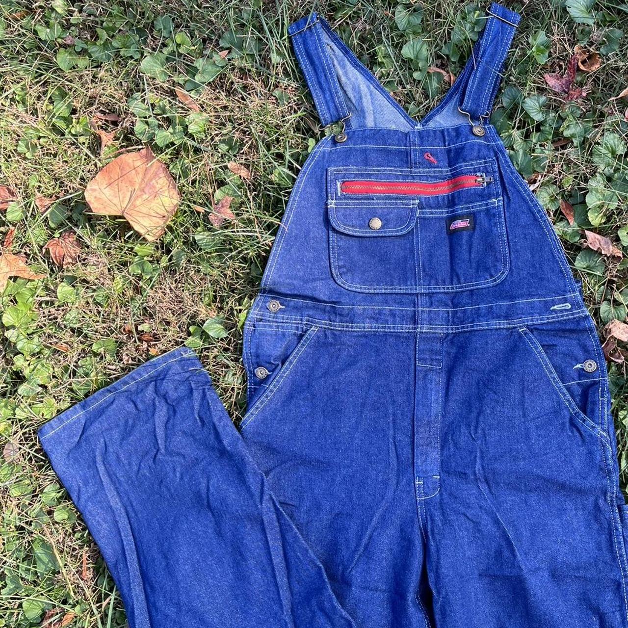 DICKIES 🪁 Blue Jean Overalls MENS SMALL, fits... Depop
