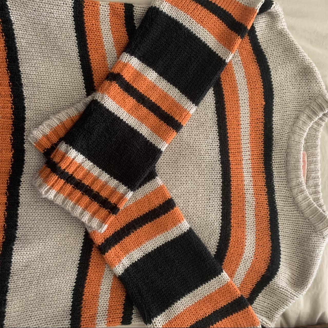 Orange And Black Stripe Sweater