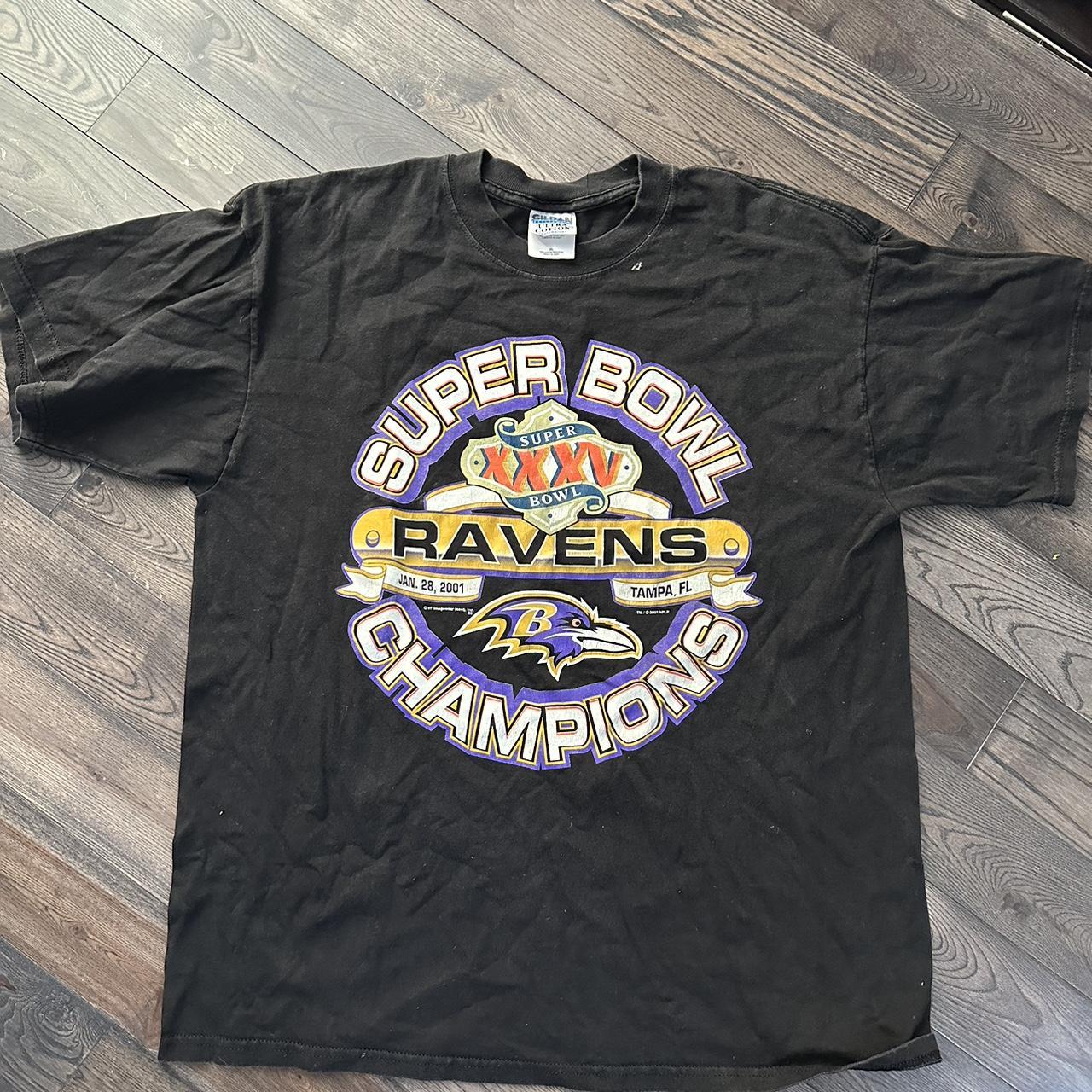 Vintage Baltimore Ravens Super Bowl Champions Shirt - Depop