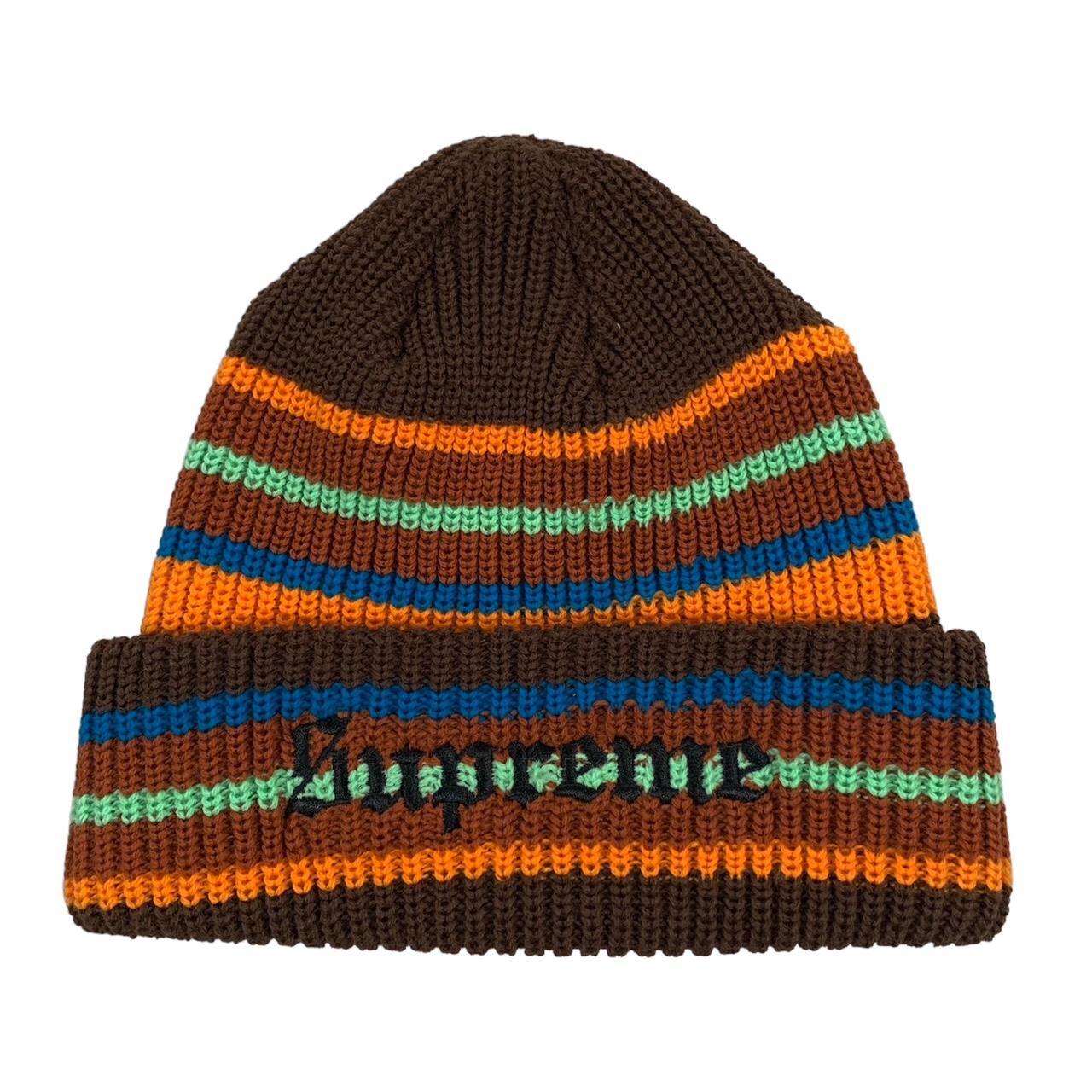 Supreme small hot sale stripe beanie