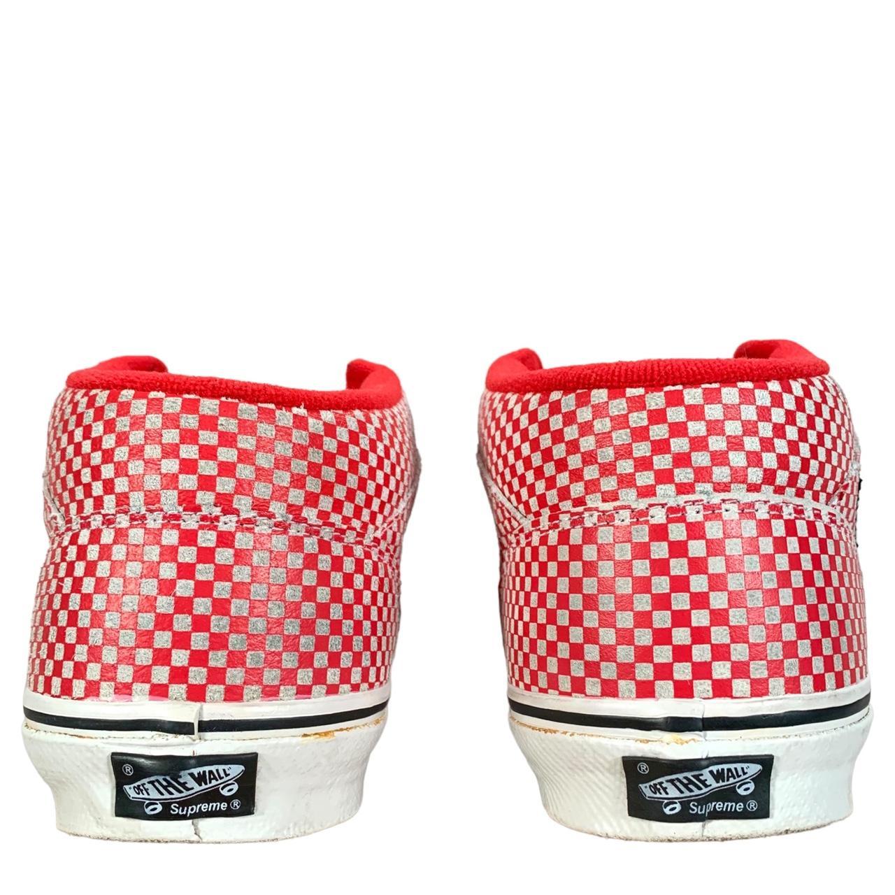 Supreme red store checkered vans