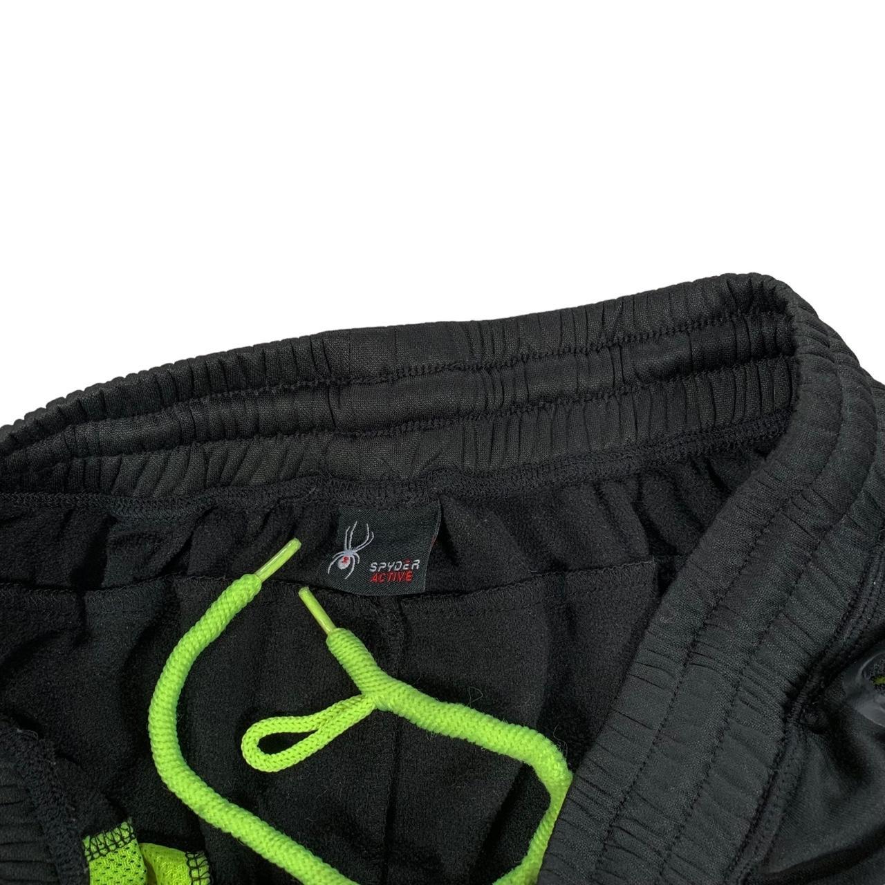 Spyder Active Men’s Black & Neon Green Black Jogger... - Depop