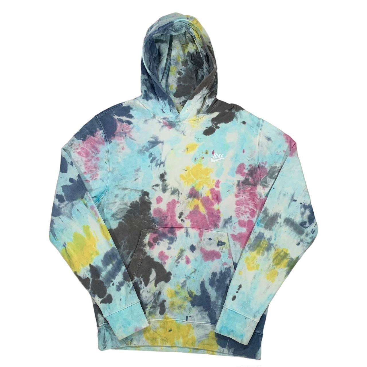 Nike Men s Multicolor Tye Die Pull Over Hoodie. Depop