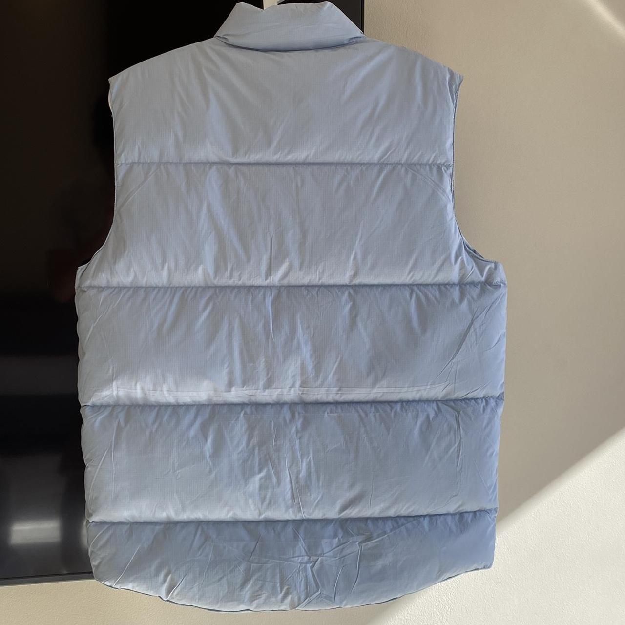 Canada Goose Men's Blue and White Gilet | Depop