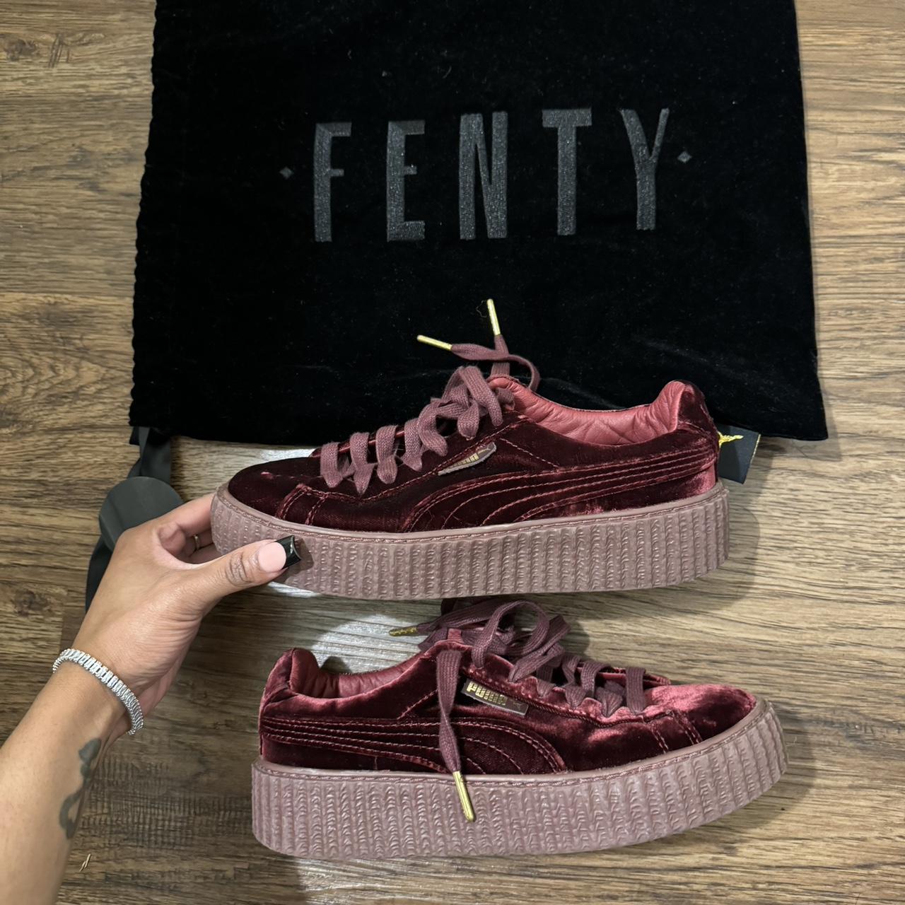 Burgundy fenty puma sales creepers