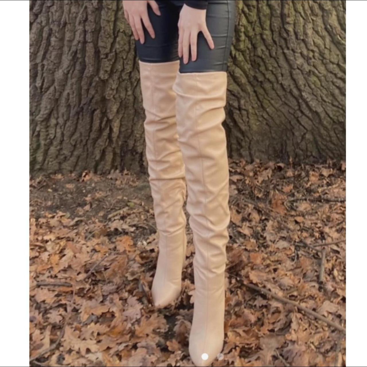 Light tan 2025 thigh high boots