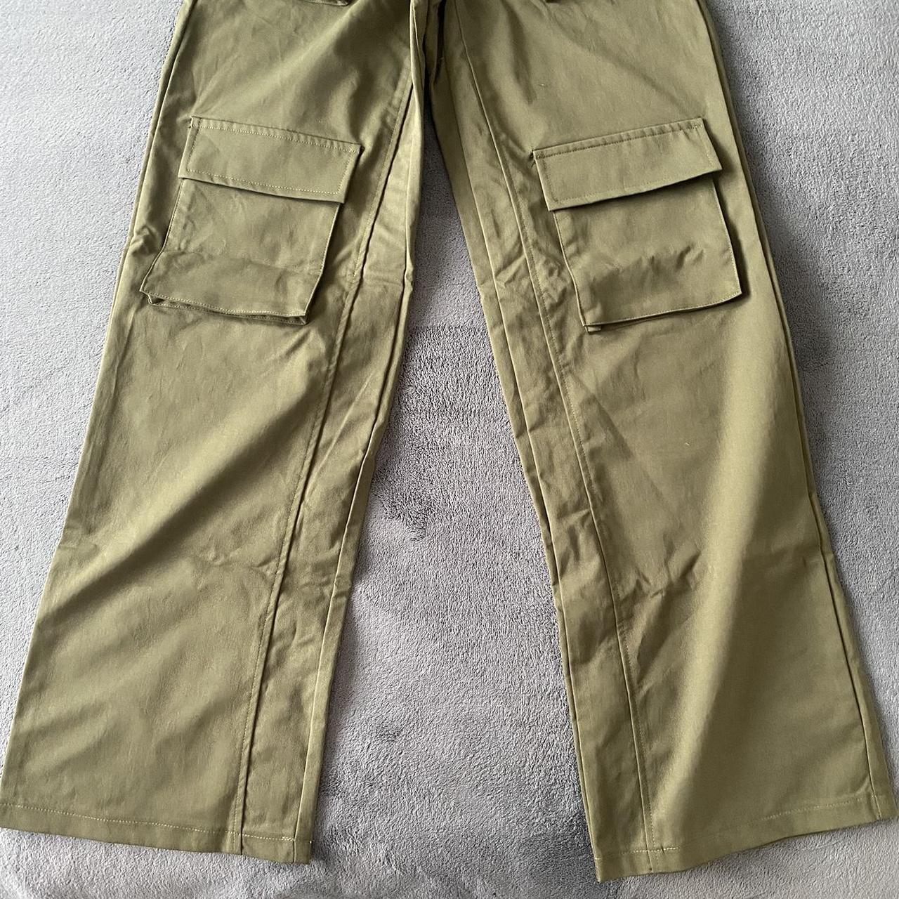 Pretty Little Thing Khaki Twill Pocket Detail High Waist Cargo