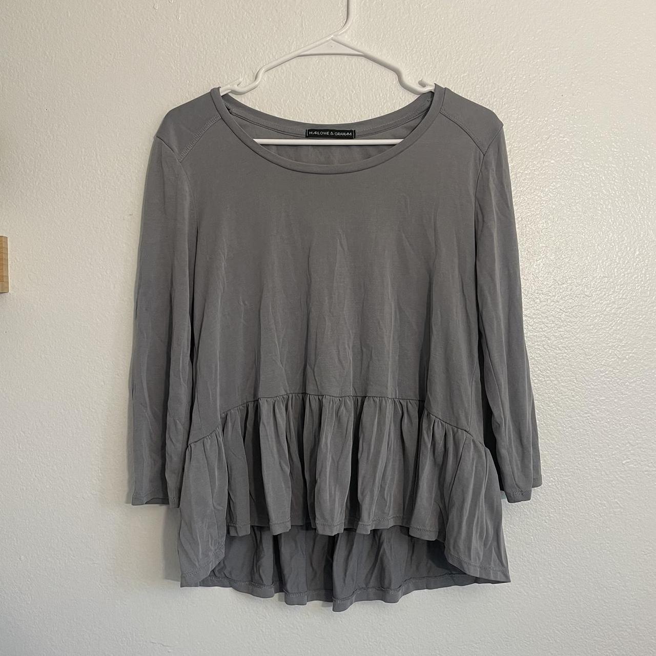 gray long sleeve shirt - Depop