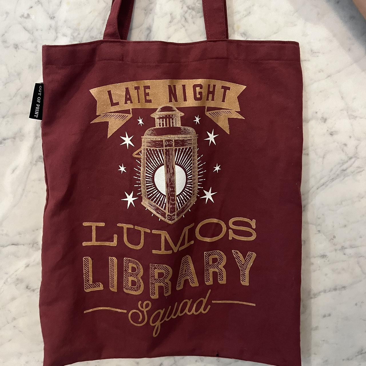 Harry Potter tote bag Lumos Library tote bag