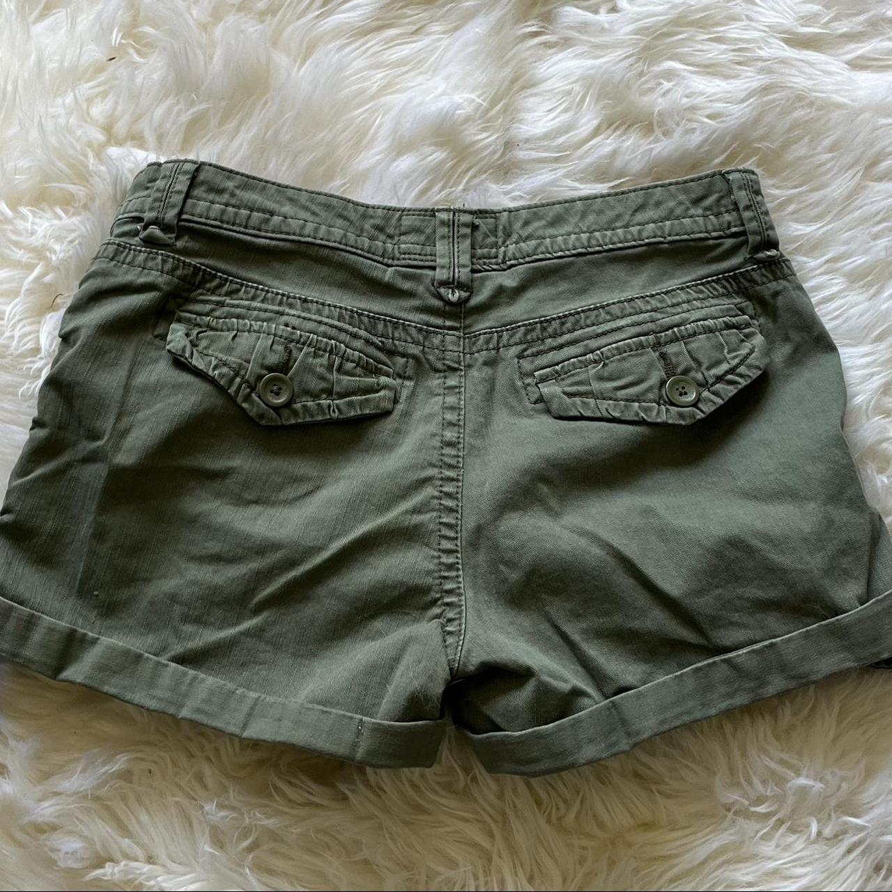 Maurices Women's Green and Khaki Shorts | Depop
