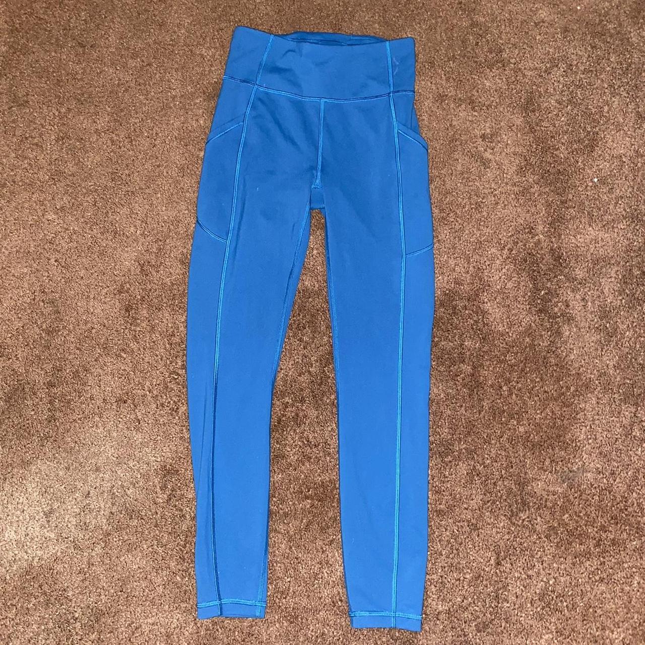Lululemon leggings Blue workout pants Size 4 ASAP - Depop
