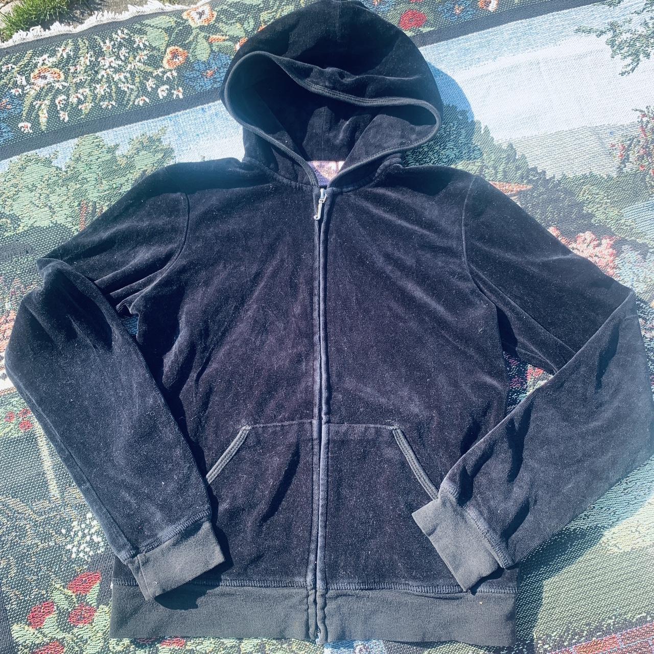 Y2K large peace sign Juicy Couture Zip Up velour | Depop