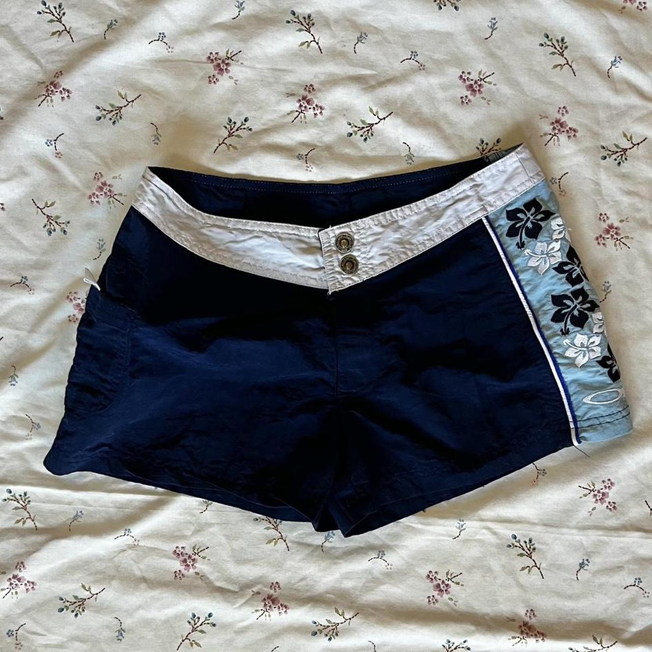 Paisley Print Swim Trunks Real nice navy blue - Depop