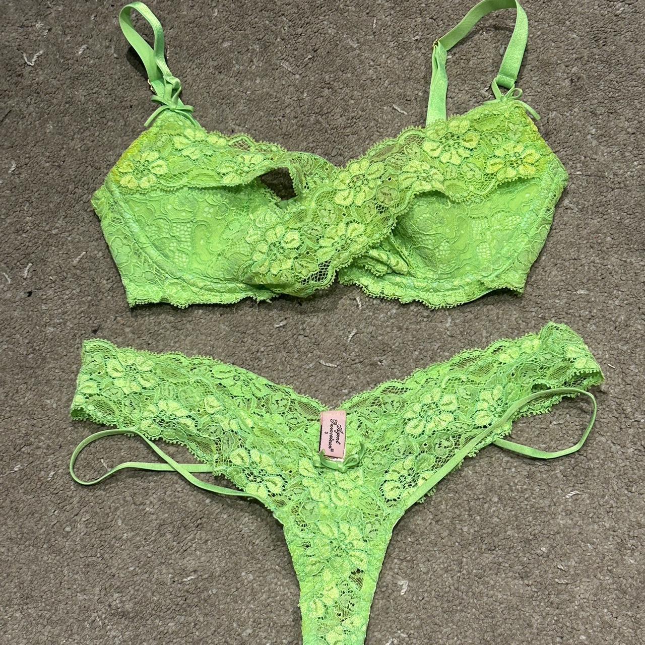 Agent Provocateur vintage classic Margot lime green... - Depop