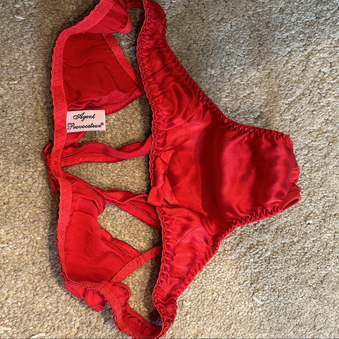 Red Agent Provocateur Ouvert Open back details... - Depop