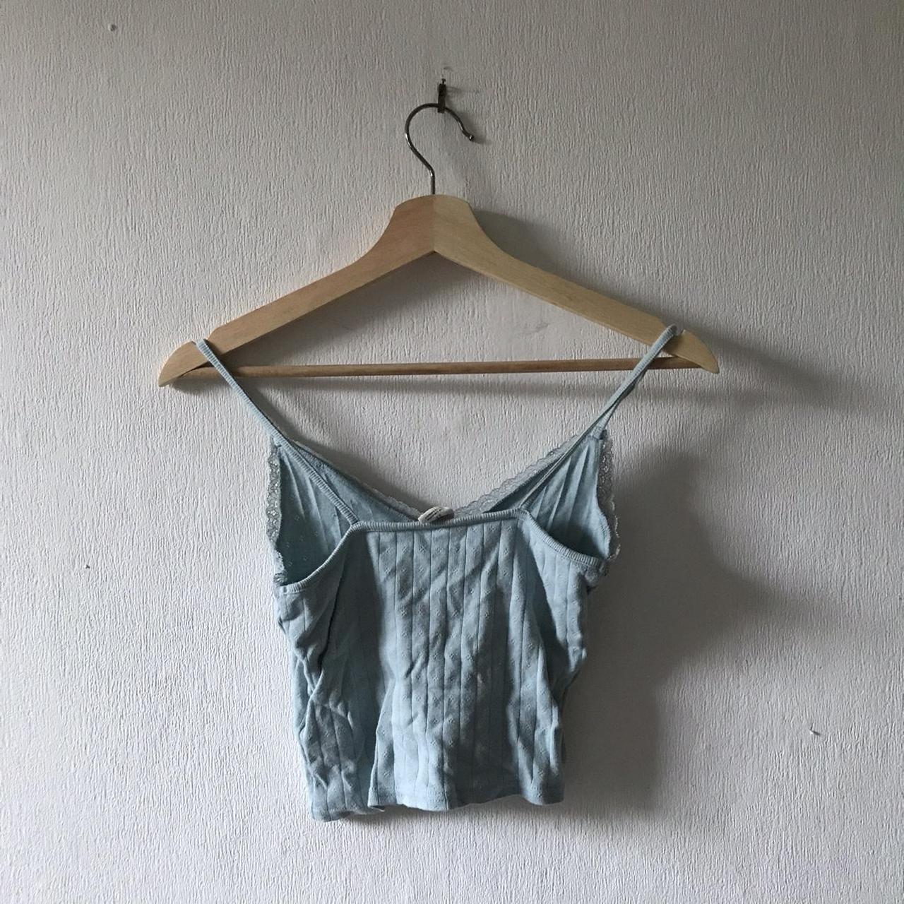 cute little baby blue vest top uk 8 perf for casual... Depop