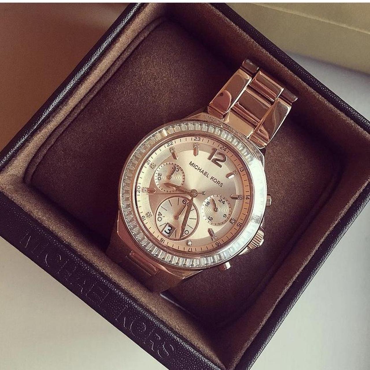 Michael kors rose gold watch few scratches nothing... Depop