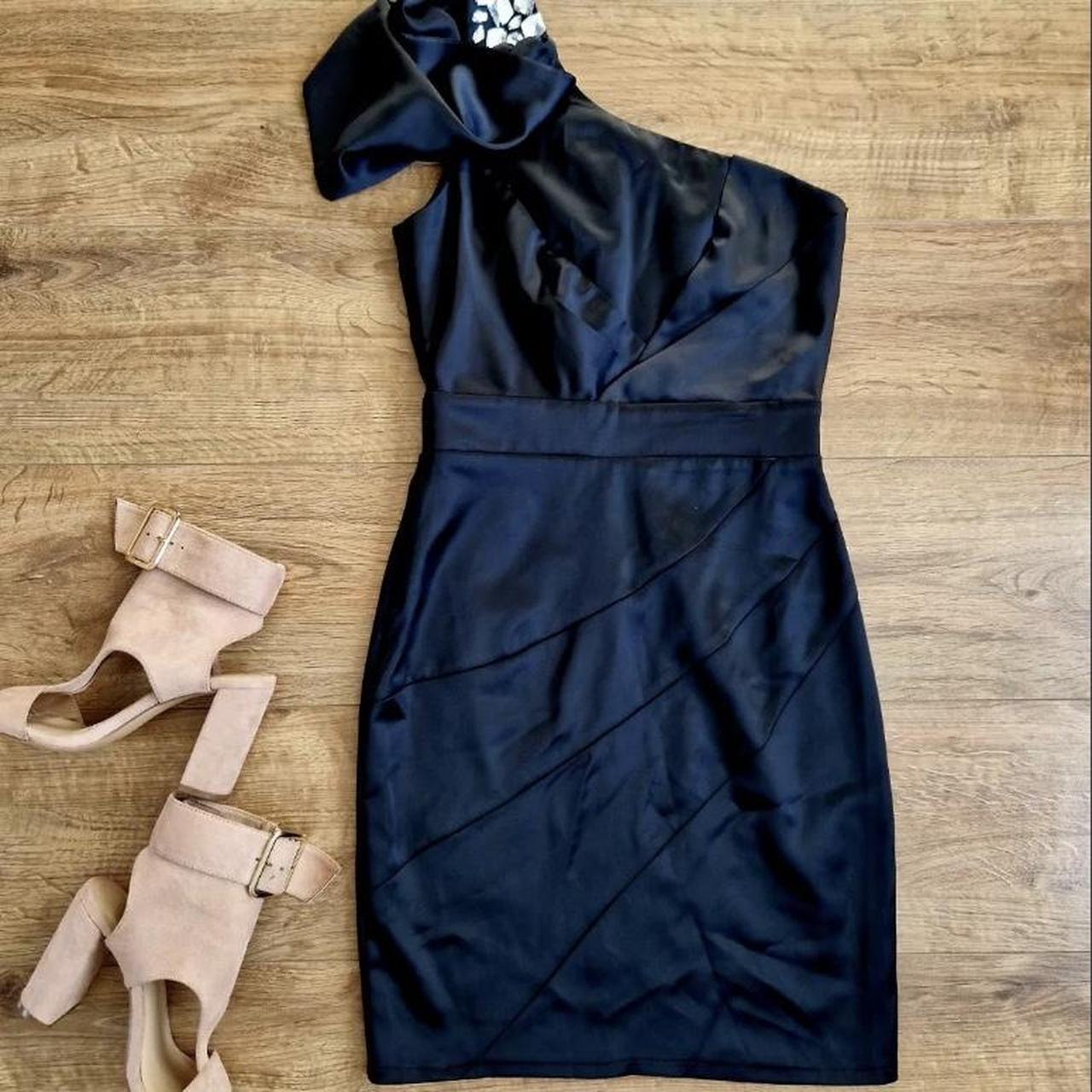 lipsy leather look dress