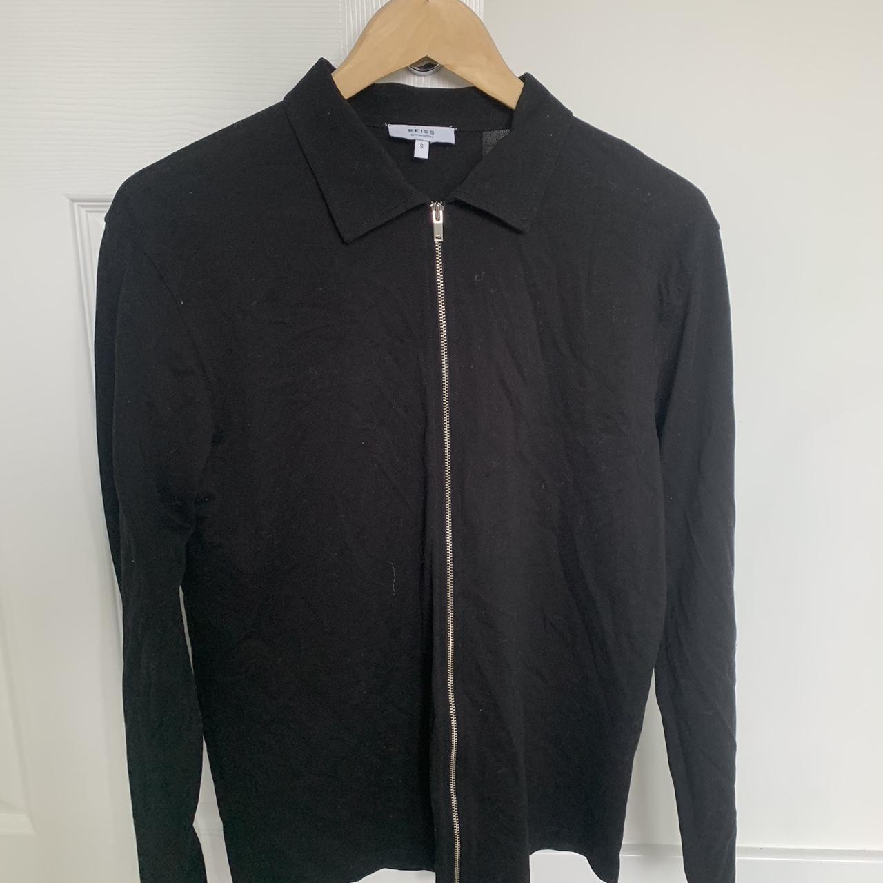 Reiss Mens shacket jacket zip up Black great... - Depop