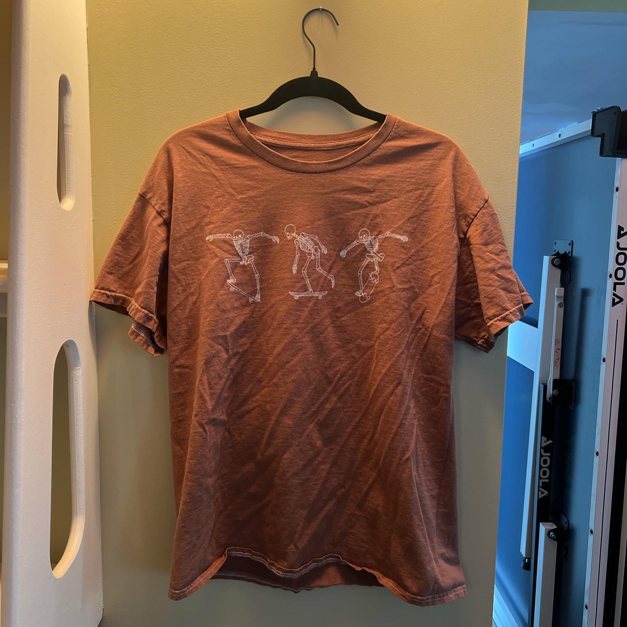 brown skeleton t shirt from tillys,