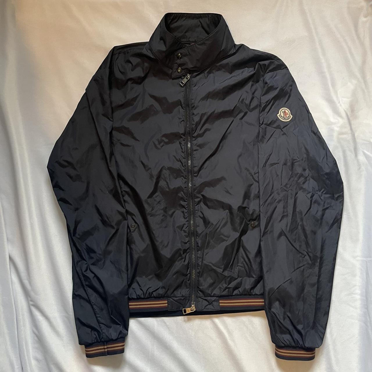 Men’s navy Moncler bomber jacket. Great condition... - Depop