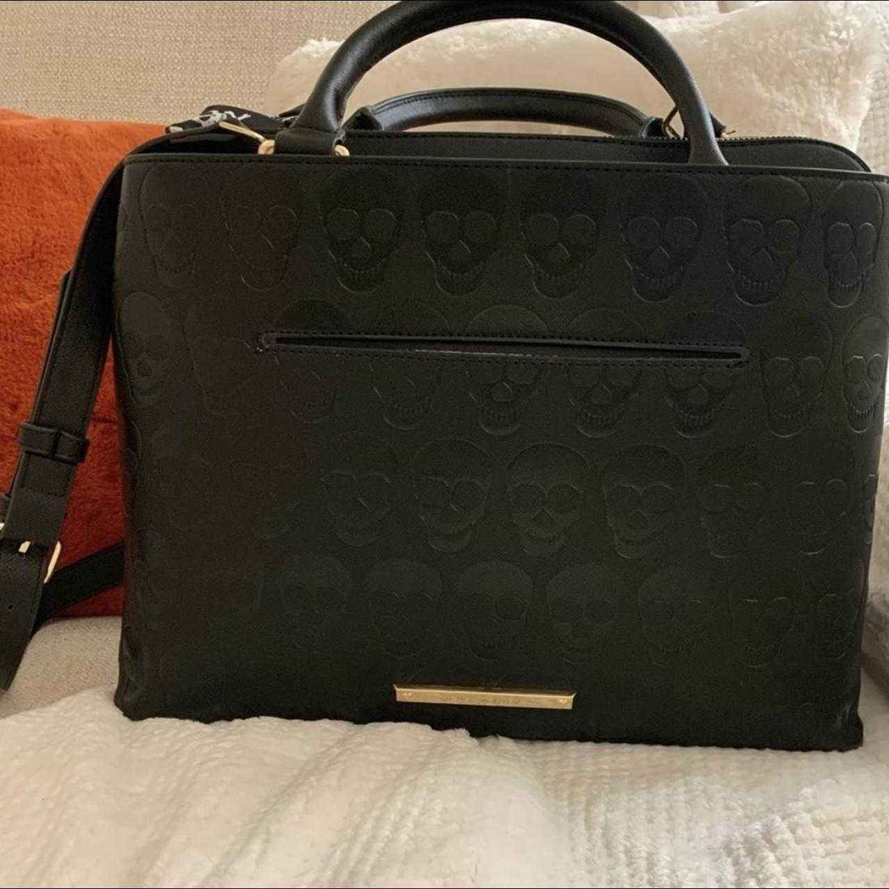 Betsey Johnson Embossed Skull Satchel | Depop