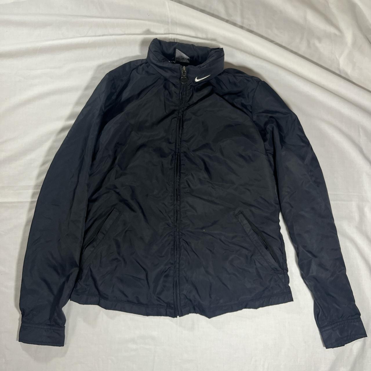 womens nike windbreaker jacket black and white