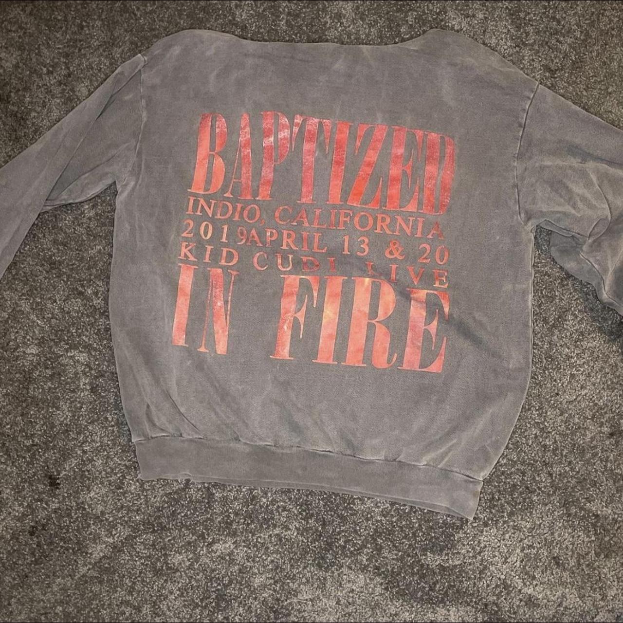 Kid Cudi baptized in fire hoodie size Large,... Depop