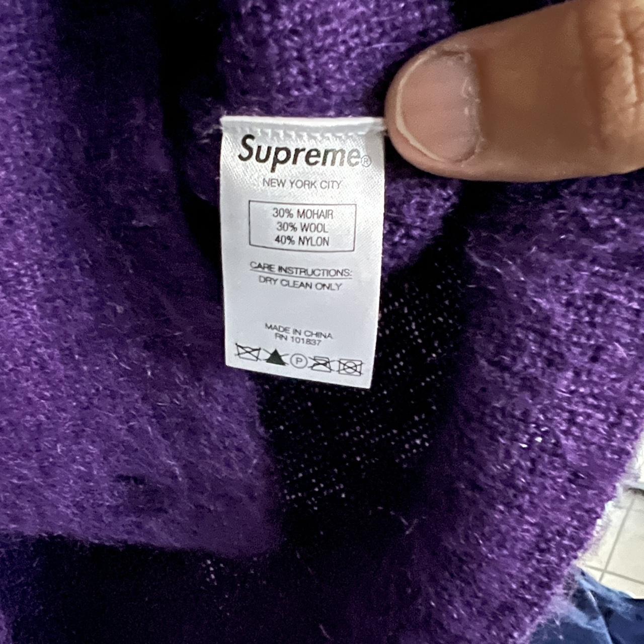 Supreme brushed mohair cardigan (purple) worn only... - Depop