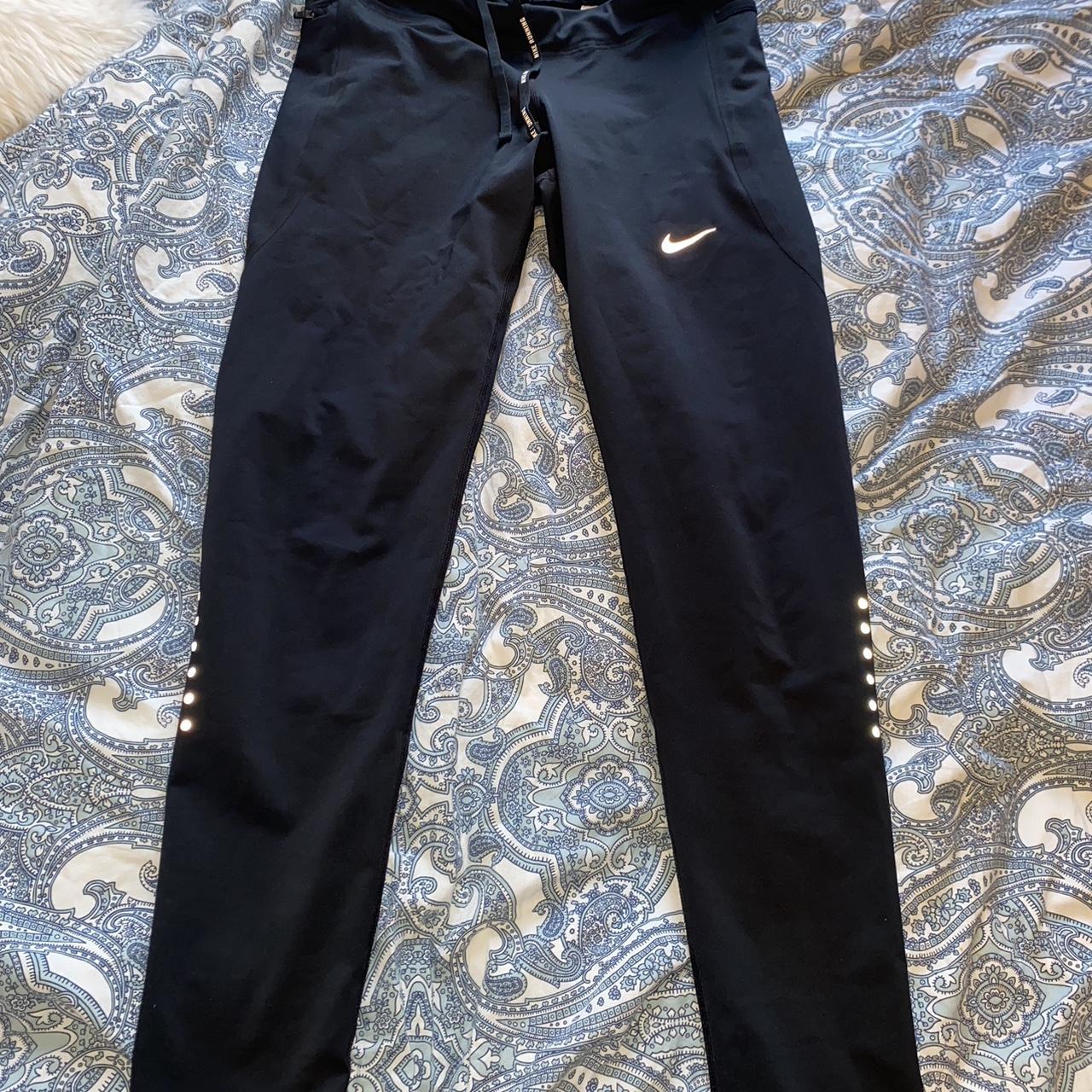 Nike dry-fit running leggings Low rise with cord - Depop