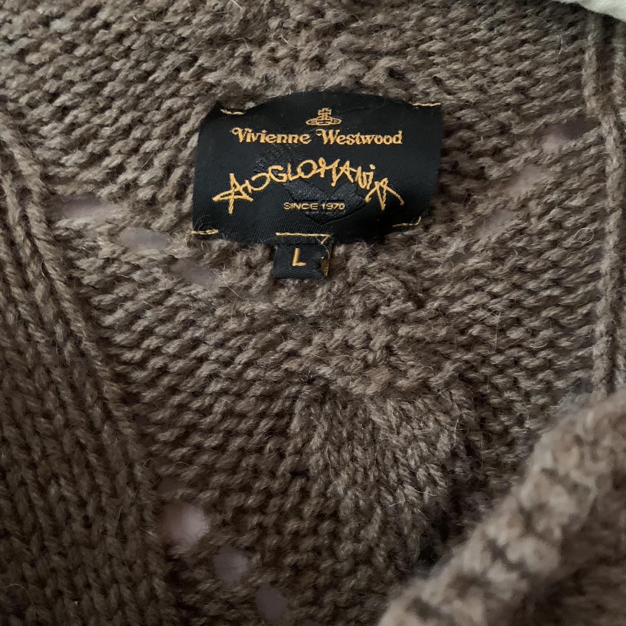 Oversized Vivienne Westwood cable knit sweater with Depop