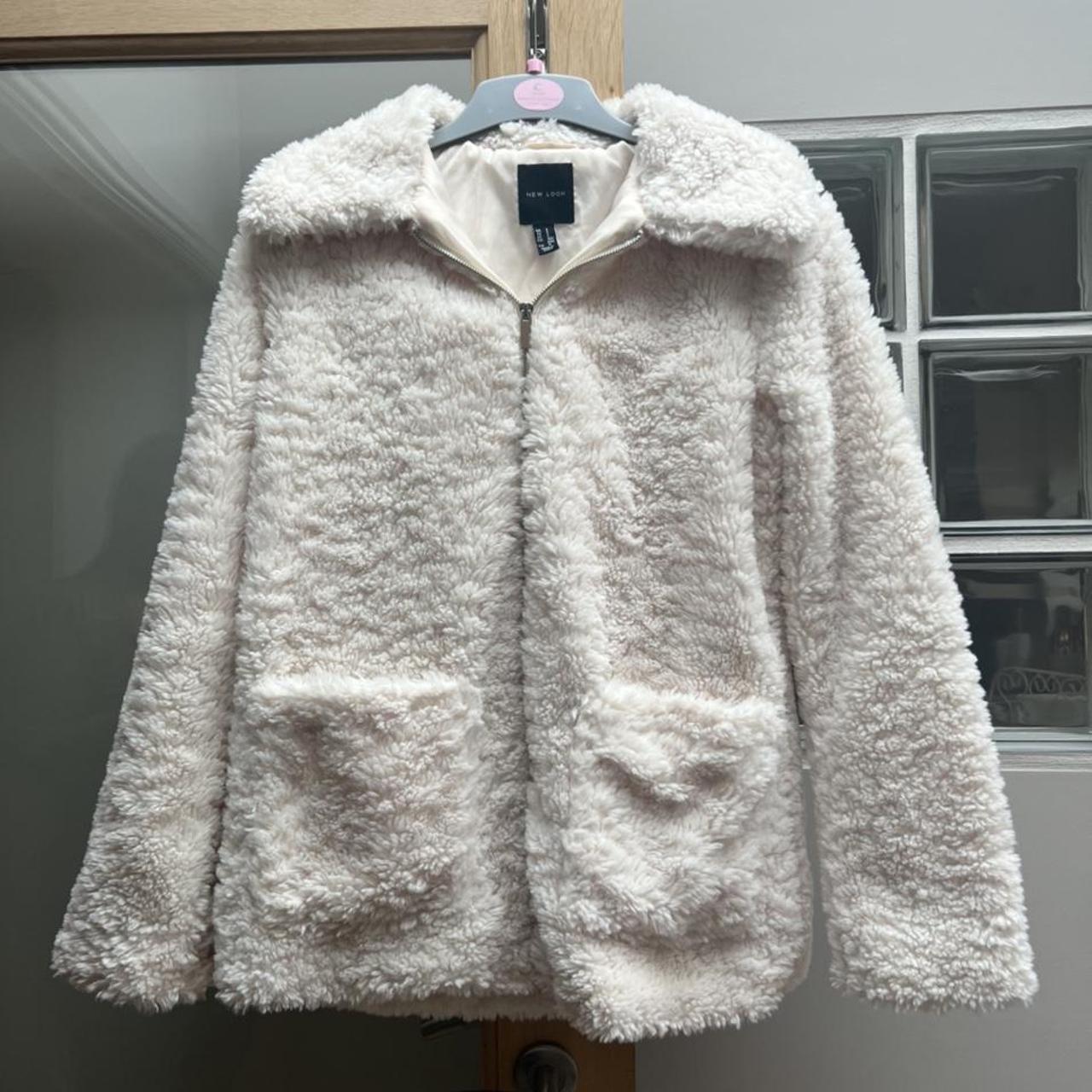 New look fluffy zip jacket Only worn once, love it... - Depop