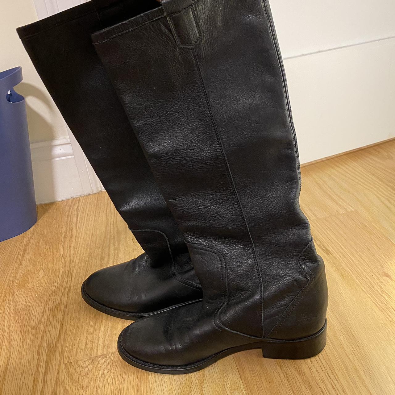 Perfect simple black riding boots Size 38 Only... - Depop