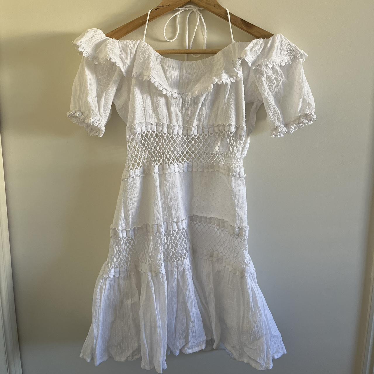 Glassons white off shoulder dress, similar to... - Depop