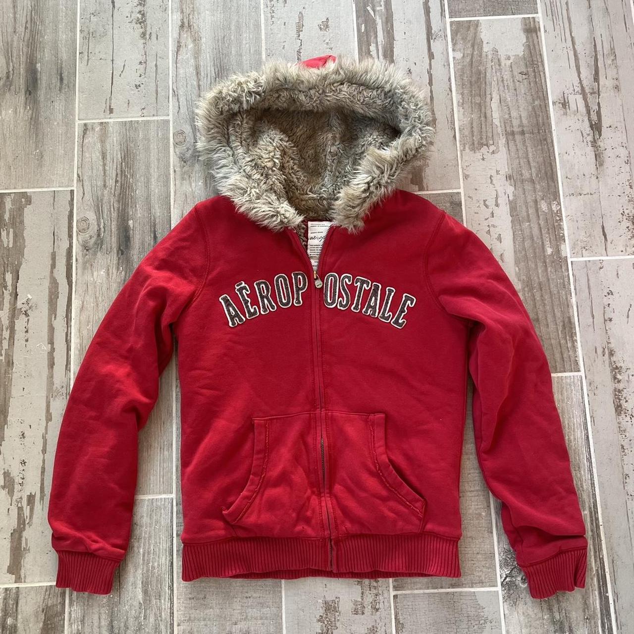 Aeropostale faux fur hoodie hotsell