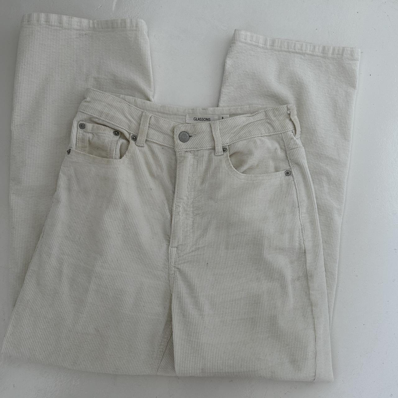 Glassons white cord jean size 8 Worn a few times... Depop