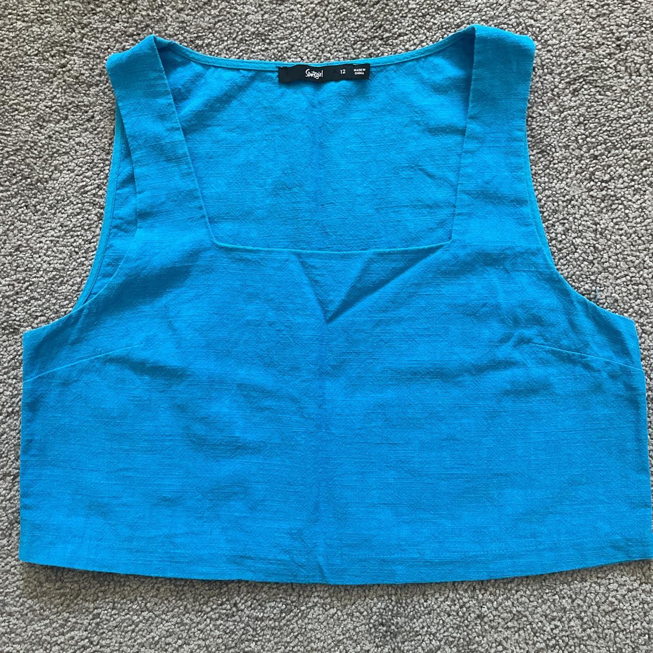 sportsgirl bundle linen crop tops square... Depop