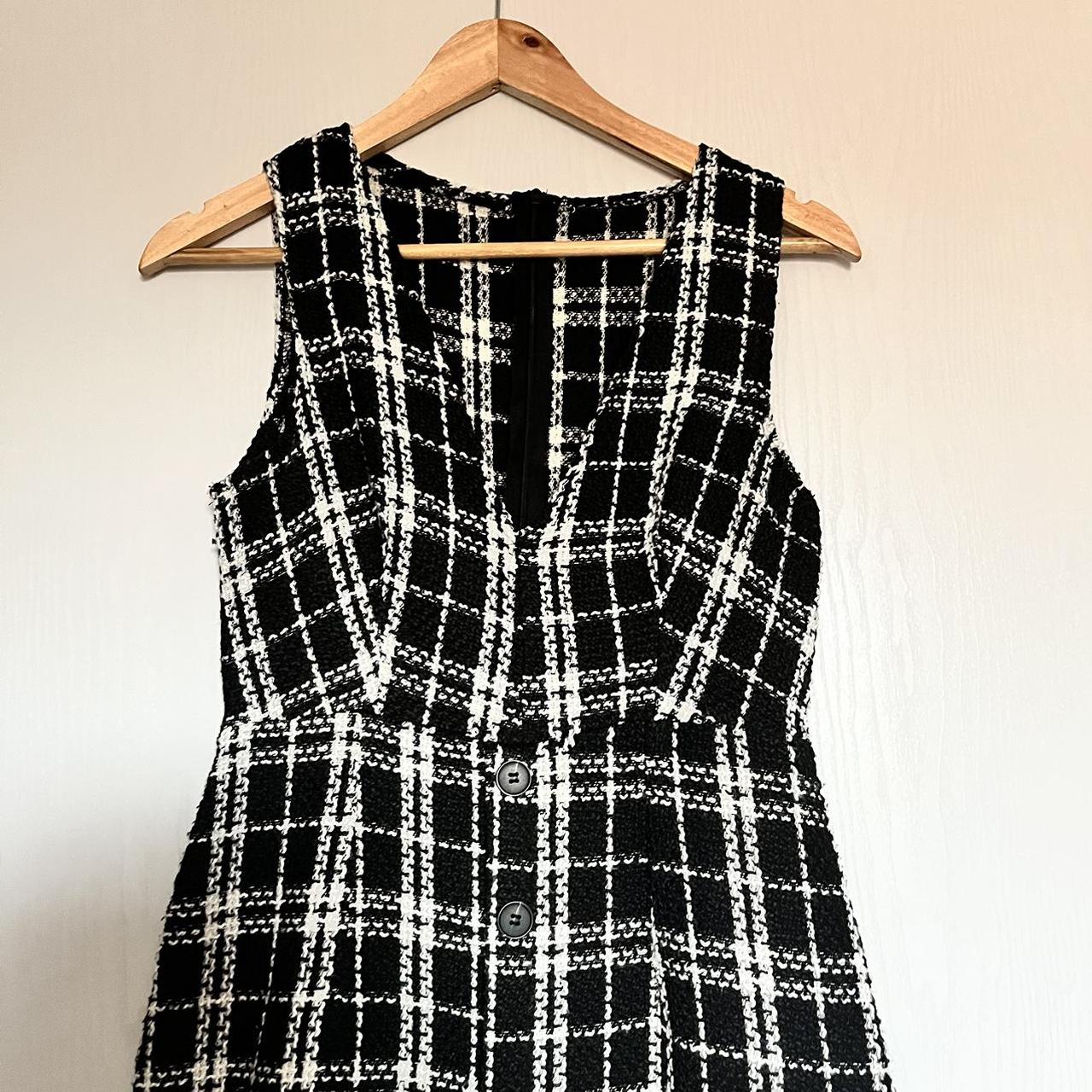 SHEIN Women's Black and White Dress | Depop