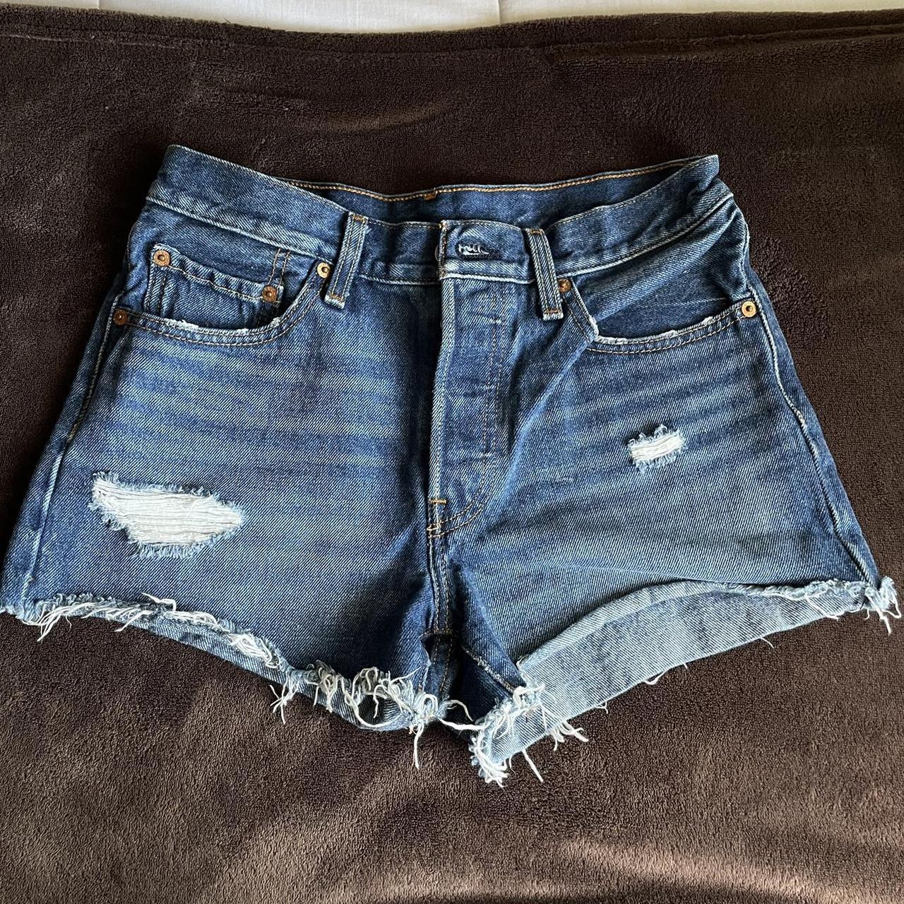 Levi’s dark denim shorts • in perfect condition,... Depop
