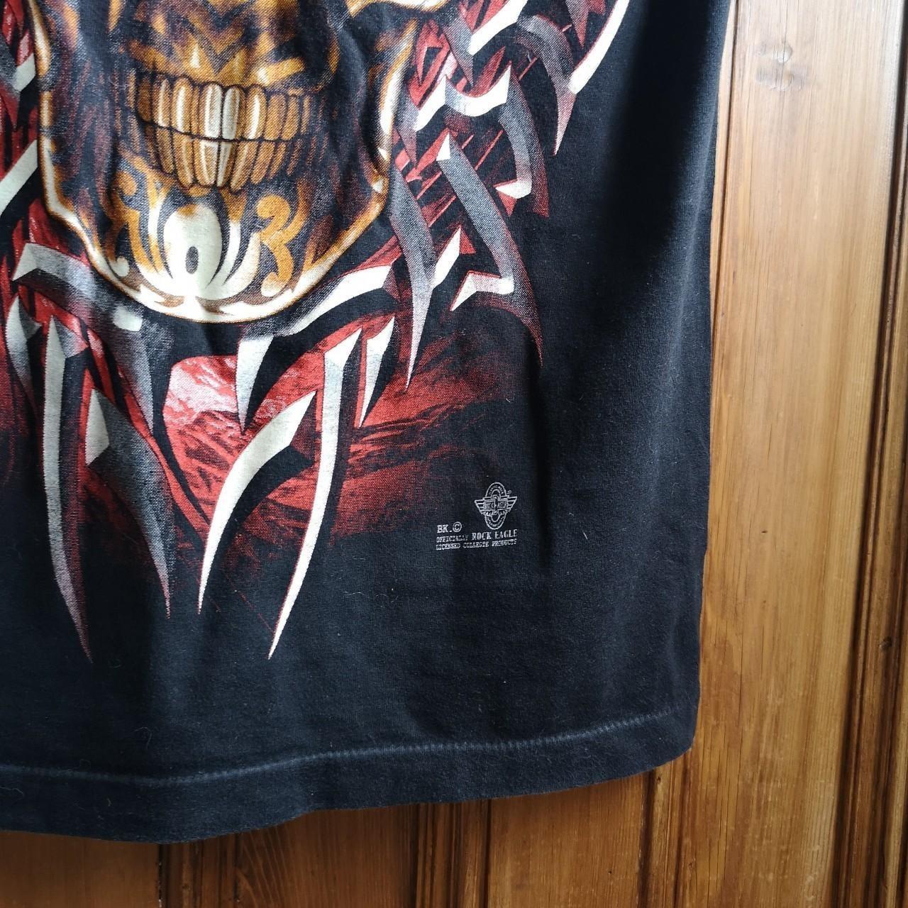 Vintage Rock Eagle t shirt. Black. Skull... Depop