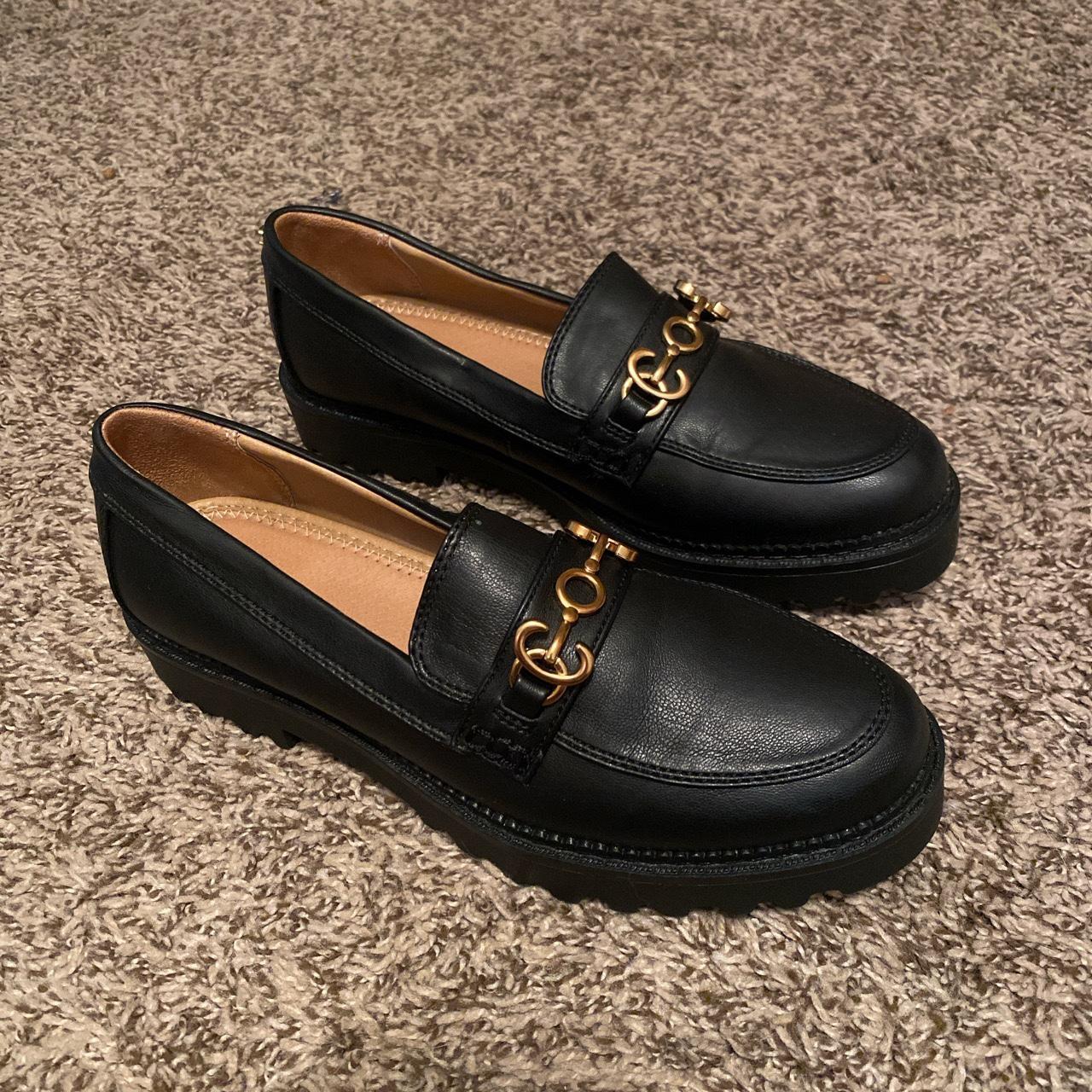 Circus by Sam Edelman Black matte Loafers with gold... - Depop