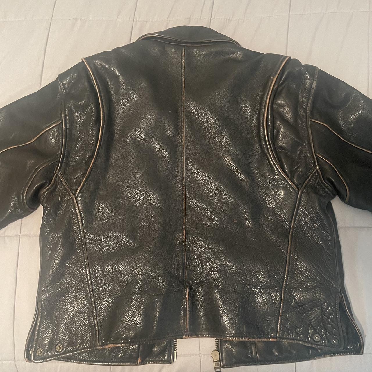 Vintage Orvis Leather Bomber Jacket Valued at over... Depop