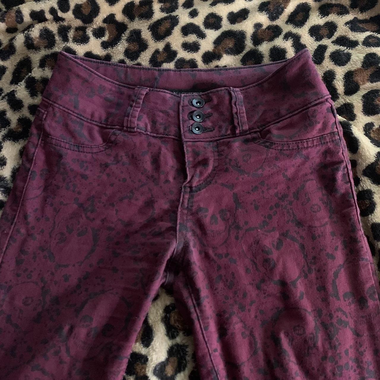 blackheart skull super skinny jeans size zero worn... Depop