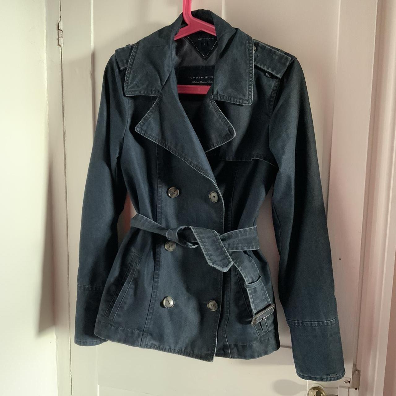 Tommy Hilfiger denim workers jacket coat, worn... - Depop