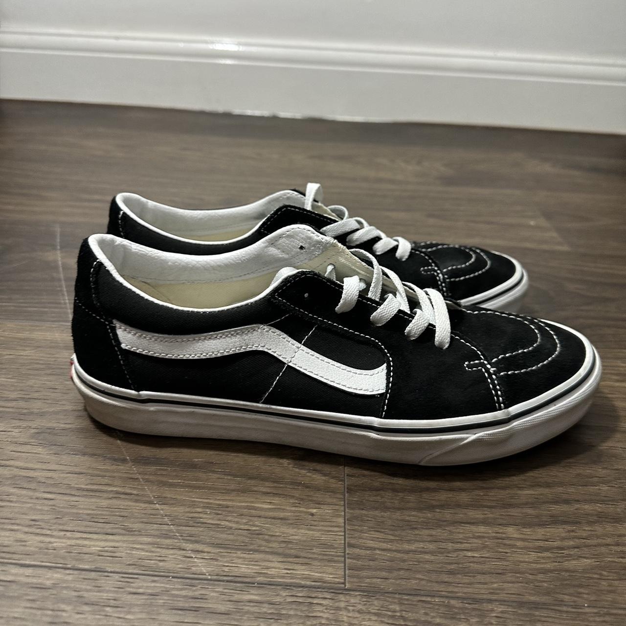 Men’s vans black and white Brand new never worn no... - Depop