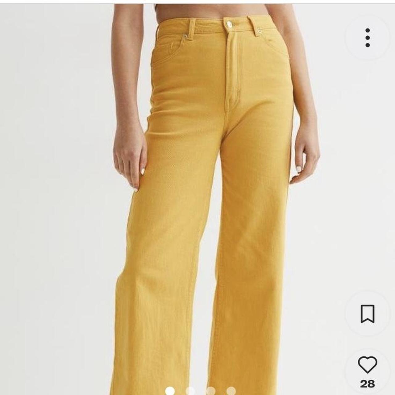 H&m yellow jeans best sale